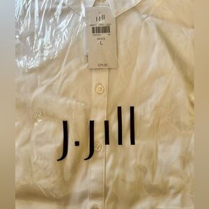 JJill NWT Classic White Button-Down Shirt—Size Regular L